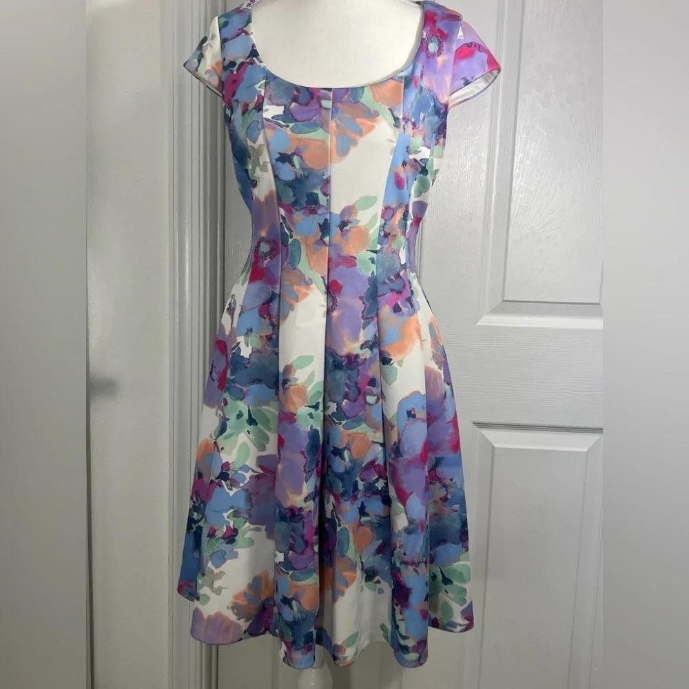 Karl Lagerfeld Multicolor Floral Midi Dress - Picture 6 of 12